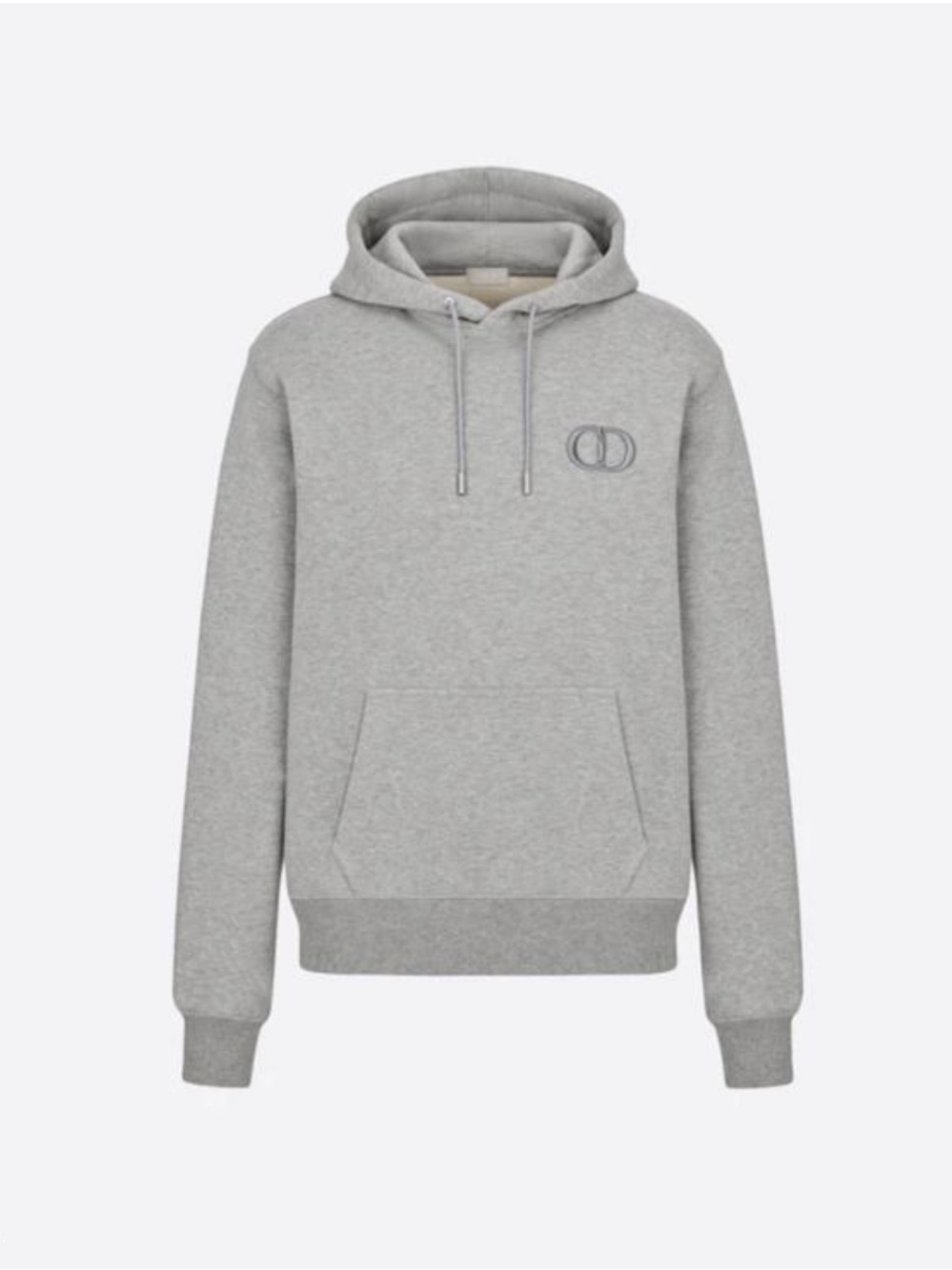 Dior Gray CD Logo Hooded Sweatshirt